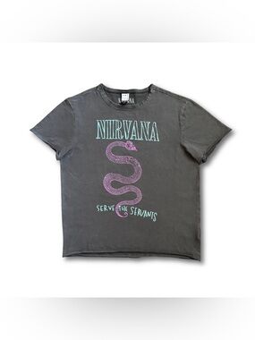Nirvana Serve The Servants Amplified Band T-Shirt Mens L Vintage Style Grunge